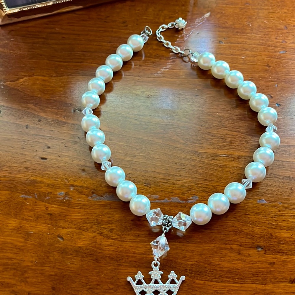 Faux pearl necklace